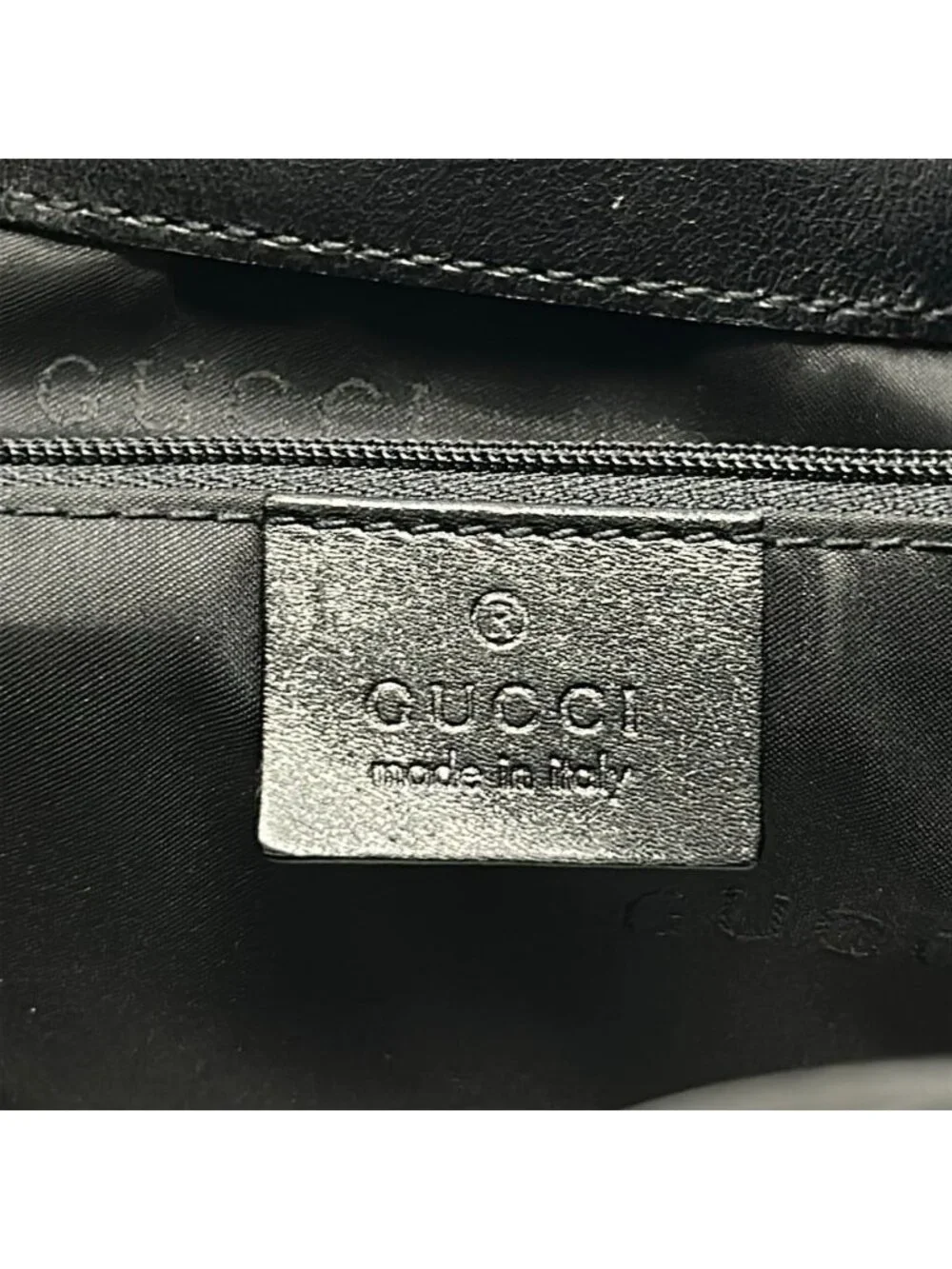 Gucci Backpack Black Drawstring Leather